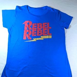 DAVID Bowie BO01 ICONIC Rebel Rebel Tee Small